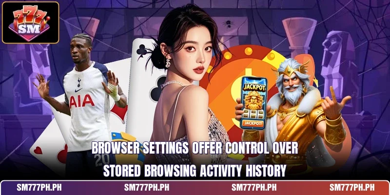 Browser settings offer control over stored browsing activity history