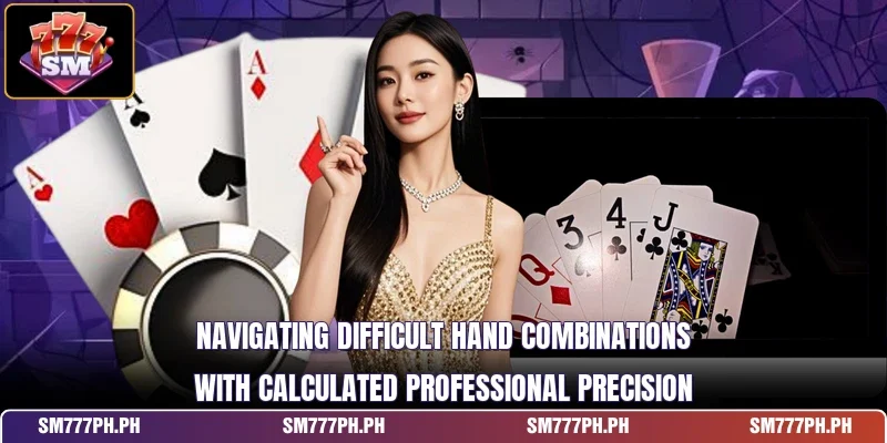 Navigating difficult hand combinations with calculated professional precision